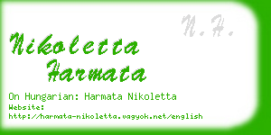 nikoletta harmata business card